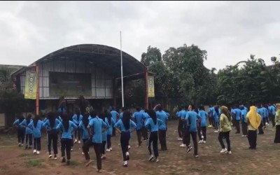 Liputan Kegiatan Senam Anak Indonesia Sehat di SMAN 1 Bungkal